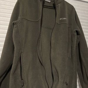 Columbia Green Fleece Zip-Up Jacket - Men's Size Medium